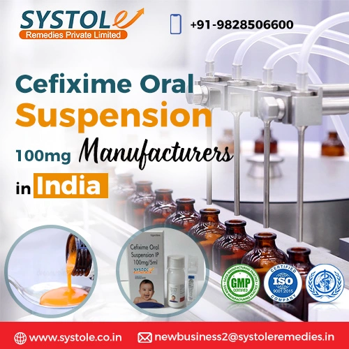 Cefixime oral suspension 100 mg manufacturers in India